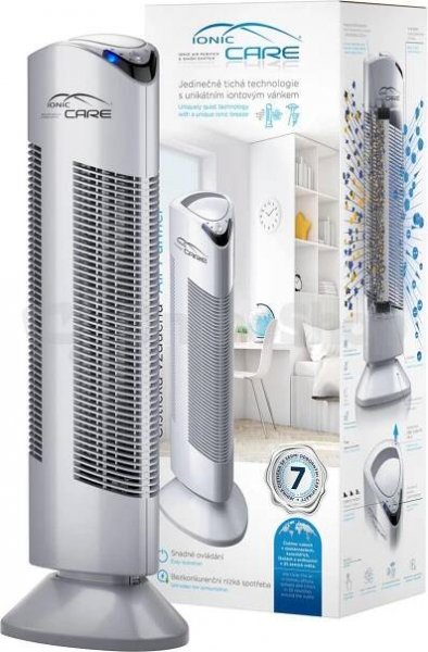 Čistička vzduchu Ionic Care Triton X6 s ionizátorem stříbrná