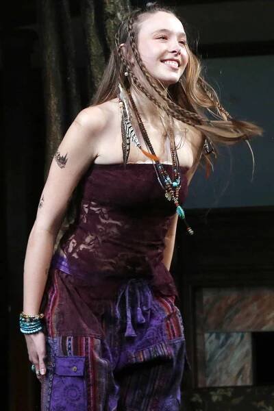 Ella Beatty makes her broadway debut during the curtain call as the new play Appropriate re-opens on Broadway at The Belasco Theatre on March 25, 2024 in New York City. 