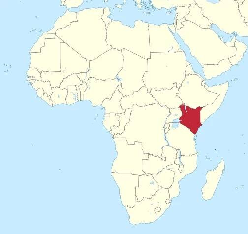 mapa afriky Keni