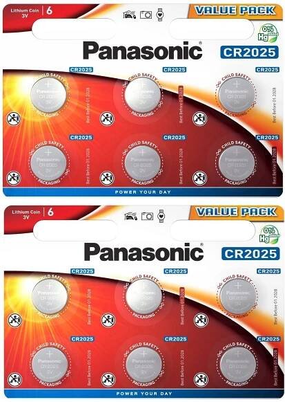 Panasonic CR2025 6ks