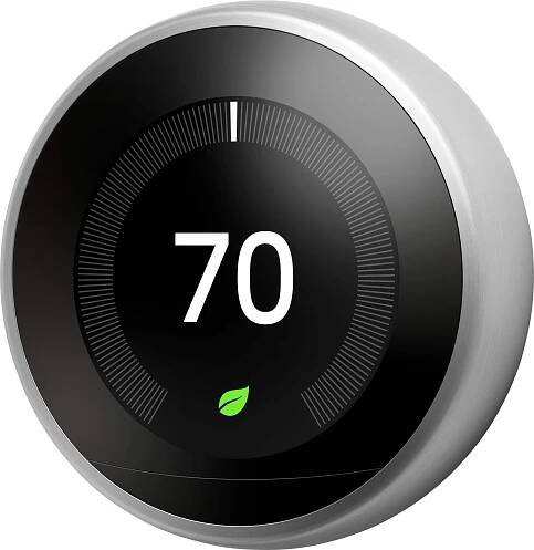 Google Nest Learning Thermostat (3rd Generation, Stainless Steel)
