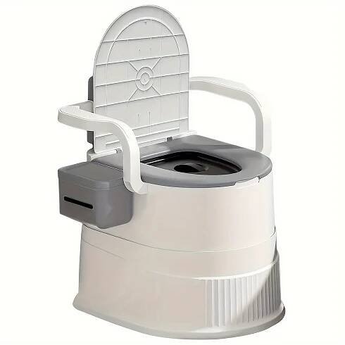 Lehká toaletní židle k posteli s opěrkami, vnitřně/venkovním neklouzavým a zápachu odolným designem, ergonomickými zádovými područky, trvanlivé a bezpečné, řešení pro seniory, těhotné ženy i uživatele se sníženou pohyblivostí, Toaletní sedátko,Přenosná toaleta pro seniory,Náhradní Čtvercové WC Sedátko,Toaletní Sedátko Pro Seniory,Přenosné toalety,Toaletní doplňky,Toalety pro domácnost,Chaise Toilette,Zvýšené WC sedátko,Kryt toaletního sedátka