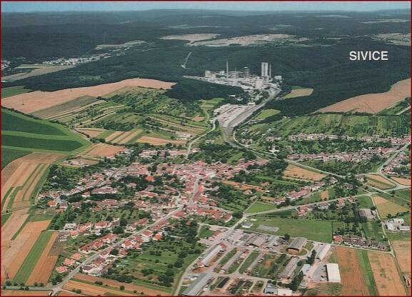 Sivice * pohled z letadla na obec * Brno venkov * B743 | Aukro