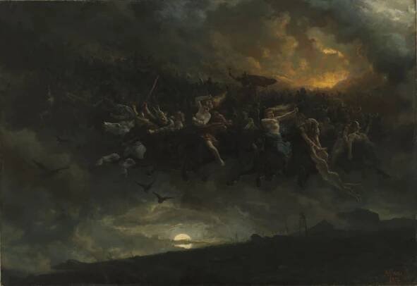 Divoký hon na Odina, 1872. od Peter Nicolai Arbo