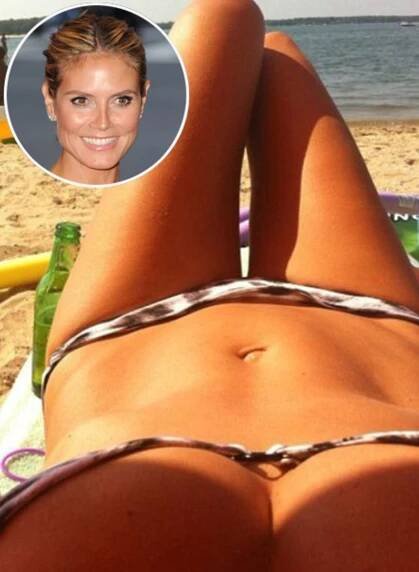 Heidi Klum už snad ukázala úplně všechno. I šaty od mouky.