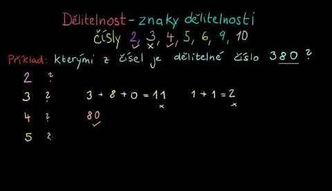 Znaky dělitelnosti - příklad