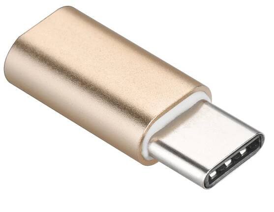 Redukce nabíjení micro USB - USB type C zlatá PA-30