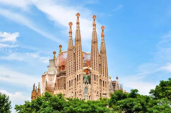 The Sagrada Familia by Gaudi in Barcelona, Spain.