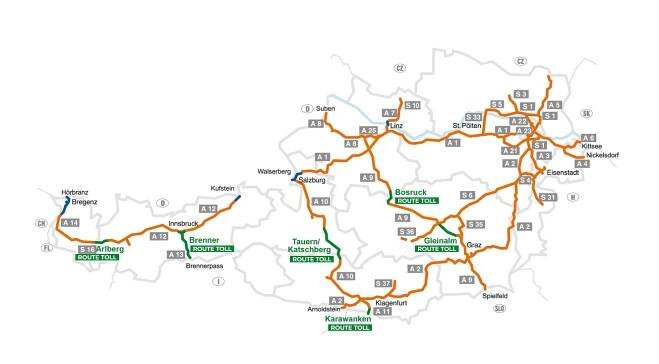 Rakouská dálniční známka: kde ji koupit, nové ceny pro 2025