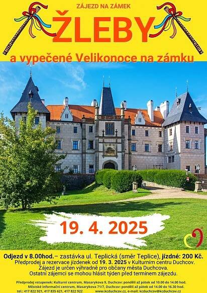 Zájezd na zámek Žleby a vypečené Velikonoce na zámku - program a vstupenky online