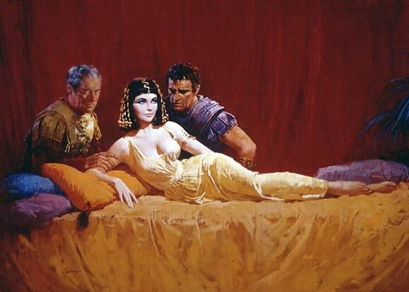 CLEOPATRA, Rex Harrison, Elizabeth Taylor, Richard Burton, 1963. TM and Copyright © 20th Century Fox Film Corp. All rights reserved. Courtesy: Everett Collection.