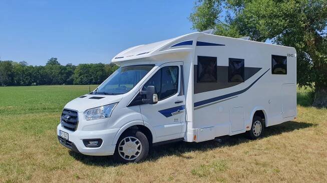 Pronájem obytného vozu Rimor Evo 95, Plzeň, Skvrňany, LivingCar
