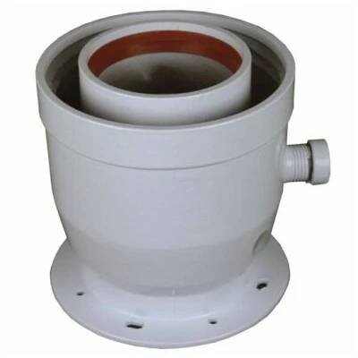 Příruba redukční z 60/100 mm na 80/125 mm, odvod kondenzátu, pro kotle "turbo"