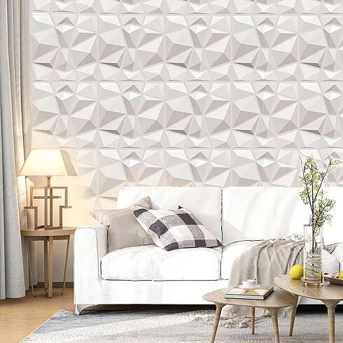 sada 10 voděodolných 3D panelů na zeď 30 x 30 cm, 3D Náhled obrázku produktu 9