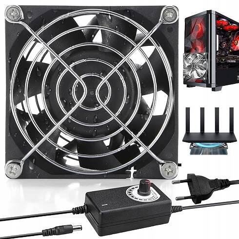 SUPER VÝKONNÝ VENTILÁTOR 120 MM PRO POČÍTAČ S REGULACÍ RYCHLOSTI