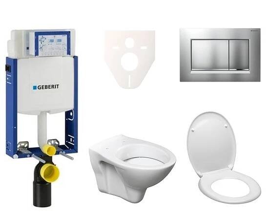 Cenově zvýhodněný závěsný WC set Geberit k zazdění + WC S-Line S-line Pro 110.302.00.5ND7