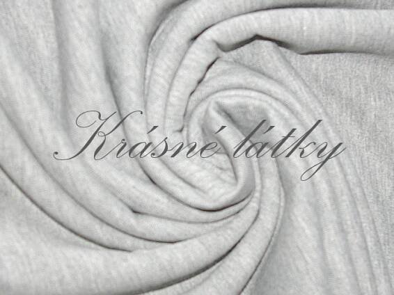 Světlý melír, šedý úplet - TOP LÁTKA - 50 % polyester 46 % bavlna, 4 % elastan, š. 155 cm, 260 g/m2 