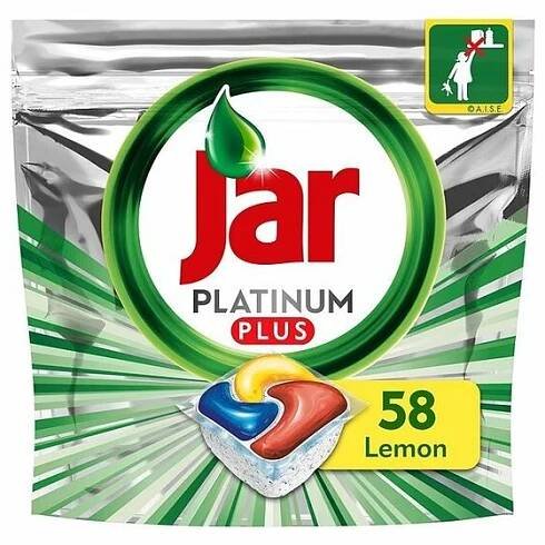 Jar Platinum Plus All in One Lemon kapsle do myčky nádobí 58 ks | eberry.cz