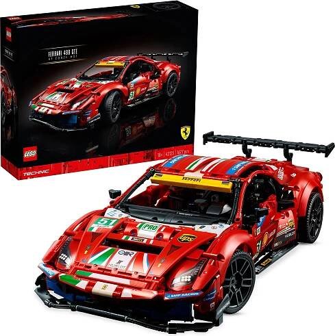 LEGO Technic 42125 Ferrari 488 GTE "AF Corse #51"; věrná rekonstrukce slavného