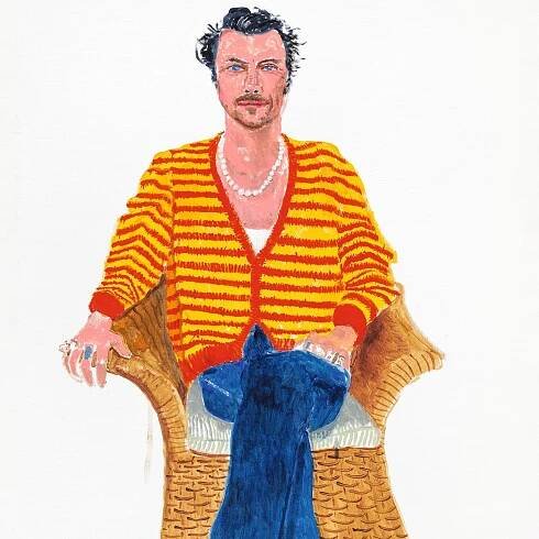 When Harry Styles Met David Hockney: An Exclusive First Look At A Special New Portrait