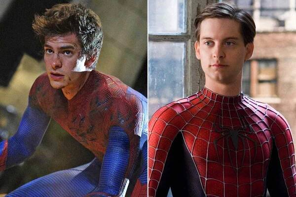 Andrew Garfield and Tobey Maguire snuck into a public screening of Spider-Man together