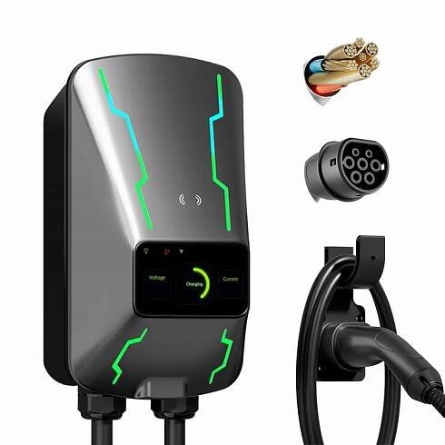 Nabíjecí stanice Wallbox 7 kW – nabíječka pro každé auto EV typ 2 RFID RCD