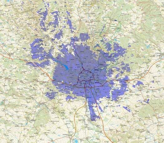 mapky dosahu a tabulka vysílačů DAB+ - Radio Proglas