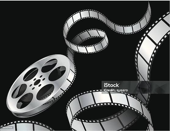 Film Naviják na černé - Bez autorských poplatků Filmová cívka vektorové obrázky