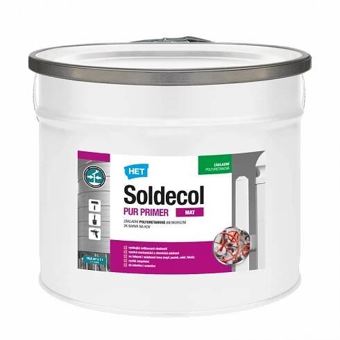 HET Soldecol PUR Primer 2,5l šedý 0110 základní polyuretanová barva 3v1 + tužidlo PUR Hardener 0,3l