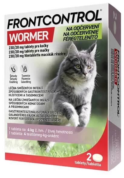 Frontcontrol Wormer 230/20mg pro kočky 2 tablety | Alphega.cz