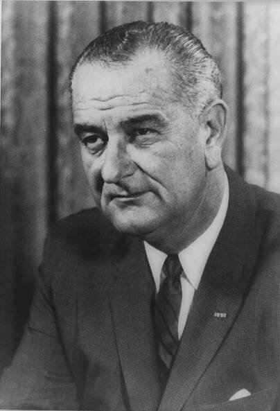 Photograph of President Lyndon B. Johnson.