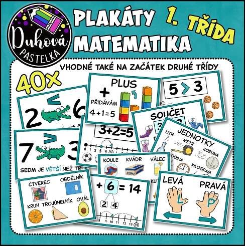 Výukové plakáty MATEMATIKA 1. - 2. třída - Matematika | UčiteléUčitelům.cz