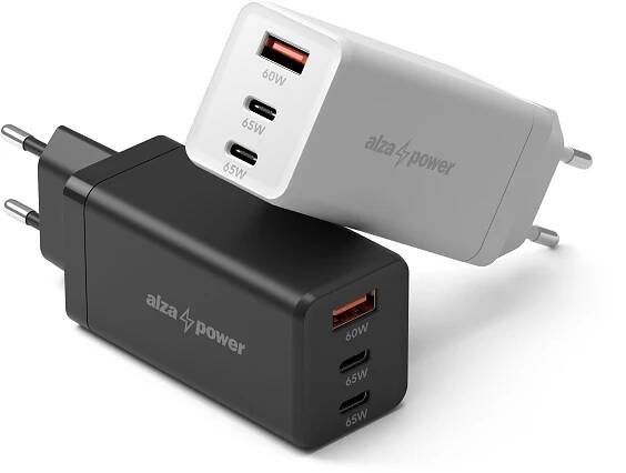 AlzaPower G165 GaN Fast Charge 65W bílá
