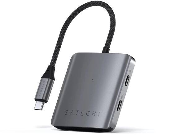 Satechi ST-H4CPDM, USB typu C, USB typu C, 10000 Mbit/s, 60 Hz, Šedá, 100 W
