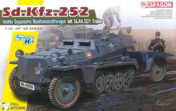 1:35 Sd.Kfz.252 Leichte Gepanzerte Munitionskraftwagen mit Sd.Ah.32/1 Trailer