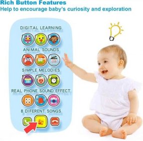 HOLA mobilní telefon na učení 12 měsíců dětský - Hračky