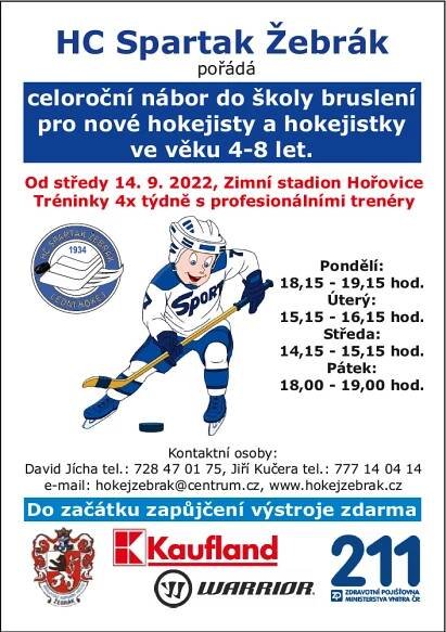 Nábor – Zápasy – HC Spartak Žebrák