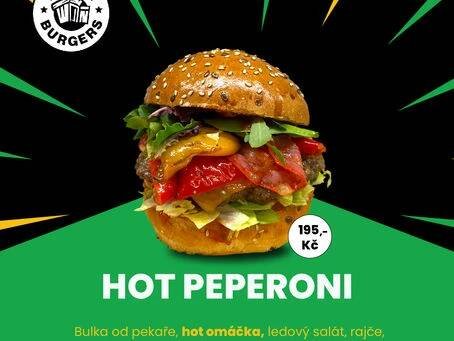 Burger měsíce HOT PEPERONI