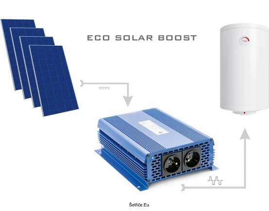 Solární invertor ECO Solar Boost MPPT-3000 3kW, fotovoltaický ohřev bojleru