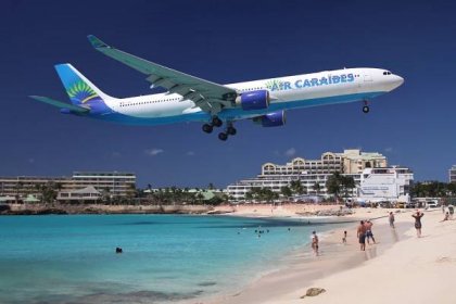 The perfect setting for this gorgeous bird to arrive into St. Maarten