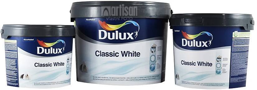 DULUX Classic White - akrylátová malířská barva do interiéru 3 l Bílá