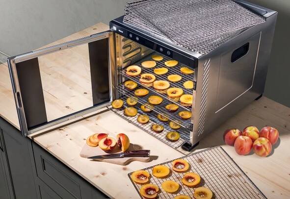 G21 Mistral sušička potravin, ovoce 10 táců, 1100W nerez 6008113