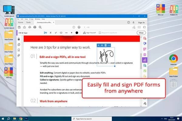 adobe acrobat pro interface
