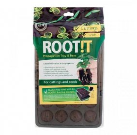ROOT IT Natural Rooting Sponge 24 Cell Filled Trays - BOX 8ks