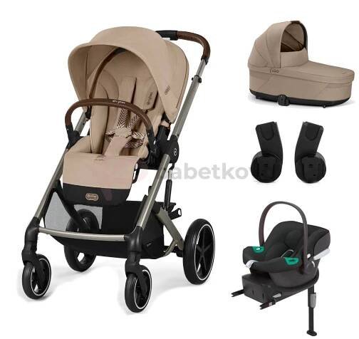 CYBEX Kombinovaný kočík BALIOS S LUX Almond Beige - taupe rám 2025