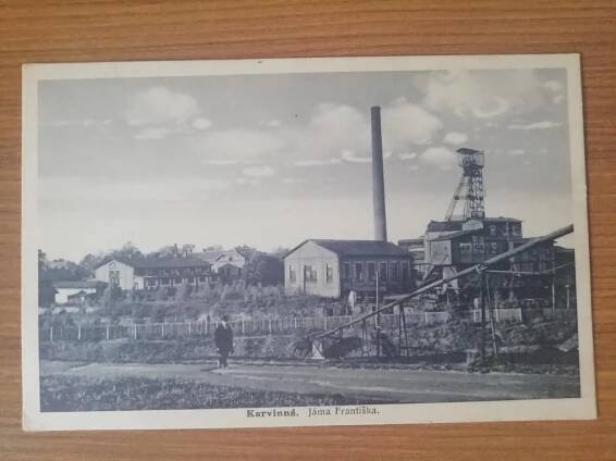 Pohlednice č.195 Karviná jáma Františka živá luxusní