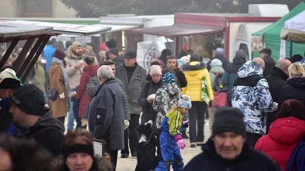Farmářský trh v Novém Městě na Moravě, leden 2025