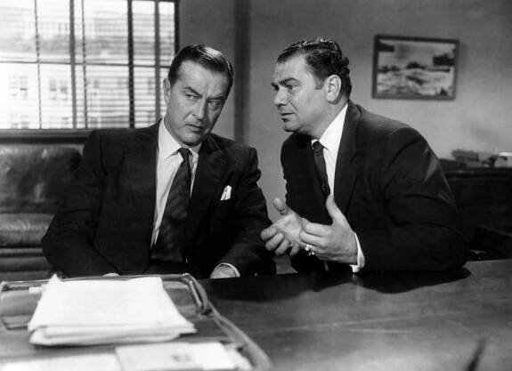 THREE BRAVE MEN, Ray Milland, Ernest Borgnine, 1956, (c) 20th Century Fox, TM & Copyright