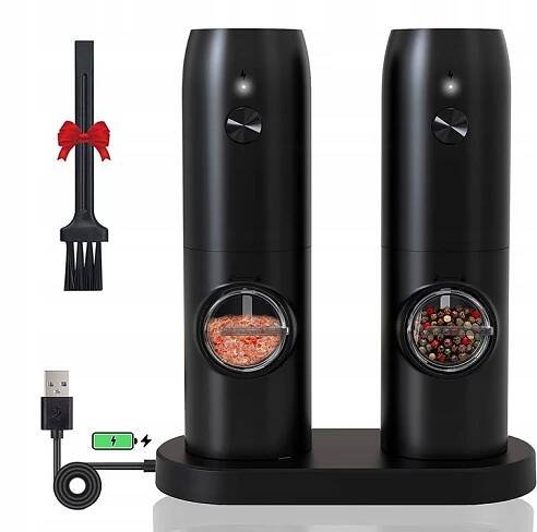 MLÝNEK NA PEPŘ SŮL KOŘENÍ ELEKTRICKÝ DRTIČ REGULACE 70 ML
