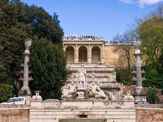 Park Villa Borghese, Řím, Itálie.